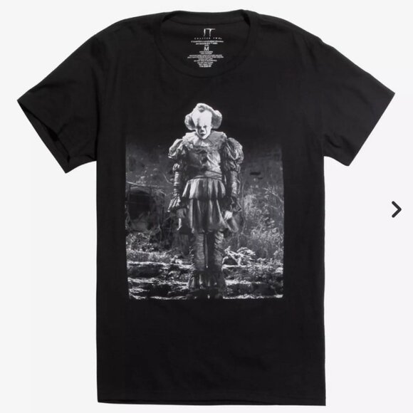 IT Chapter Two Pennywise Mens Black White T-Shirt Mens Size L - Picture 1 of 8